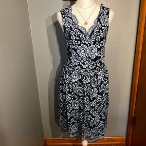 Altar’d State Navy Blue Lace Floral Dress